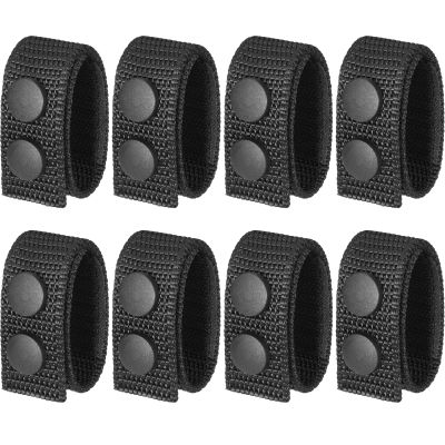 Ullnosoo Belt Keepers for Duty Belt, 8 Pack 1000D Nylon Tactical Belt Keepers with Double Snaps for 2" Wide Belts