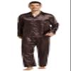 TONY & CANDICE Men's Classic Satin Pajama Set Sleepwear (Chestnut, Large) view 1