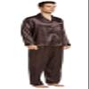 TONY & CANDICE Men's Classic Satin Pajama Set Sleepwear (Chestnut, Large) view 3