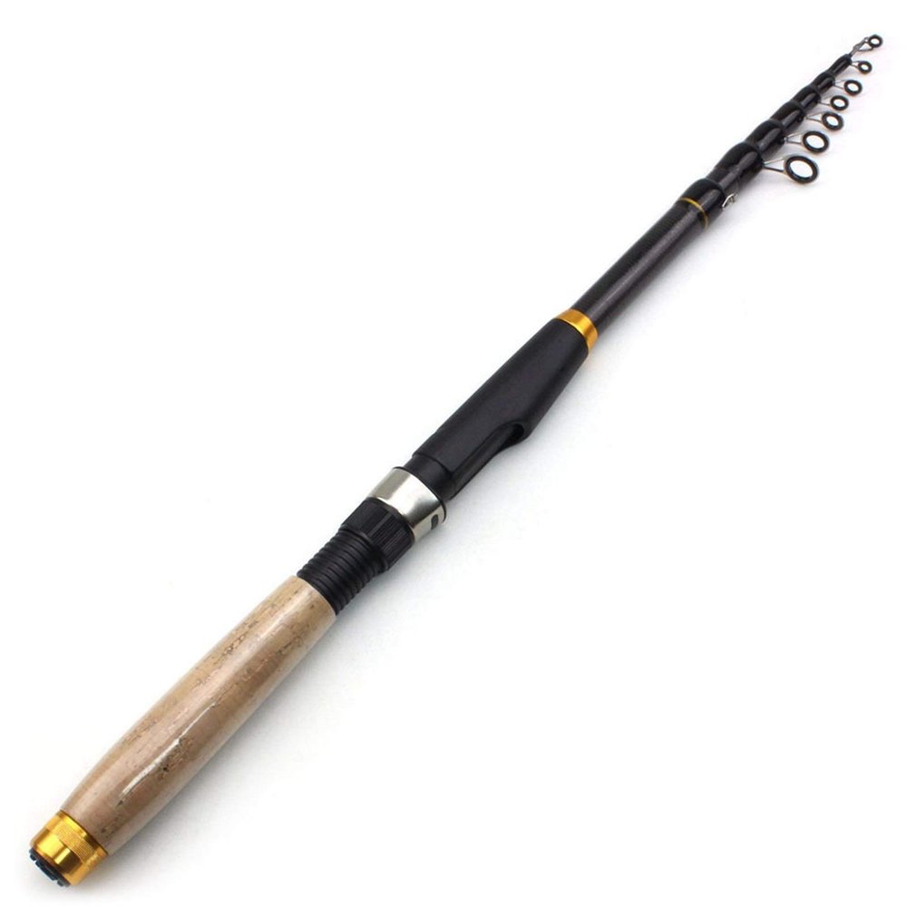 1.8m-3.0m Multifunction Spinning Rod Carbon Fishing Fish Pole Telescopic Travel Fishing Rod Ultrashort Fishing Tackle DaJiKan (Color : Light Yellow, Length : 3.0 m)