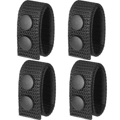Ullnosoo Belt Keepers for Duty Belt, 4 Pack 1000D Nylon Tactical Belt Keepers with Double Snaps for 2" Wide Belt