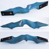 AMEYXGS 60" Archery Takedown Recurve Bow Set Wooden Riser 20-60lbs Hunting Bow Traditional Longbow Outdoor Shooting Adult Bow Right Handed (50LBS, Blue Kit) view 3