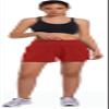 Ksmien Women's 2 in 1 Running Shorts - Lightweight Athletic Workout Gym Yoga Shorts Liner with Phone Pockets Red view 3