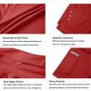 Ksmien Women's 2 in 1 Running Shorts - Lightweight Athletic Workout Gym Yoga Shorts Liner with Phone Pockets Red view 4
