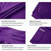 Ksmien Women's 2 in 1 Running Shorts - Lightweight Athletic Workout Gym Yoga Shorts Liner with Phone Pockets Purple view 4