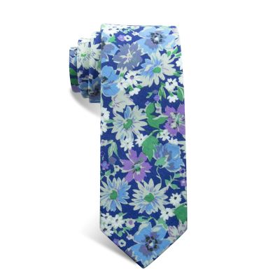 Mantieqingway Men's Cotton Printed Floral Neck Tie Skinny Ties