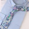 Mantieqingway Men's Cotton Printed Floral Neck Tie Skinny Ties view 3