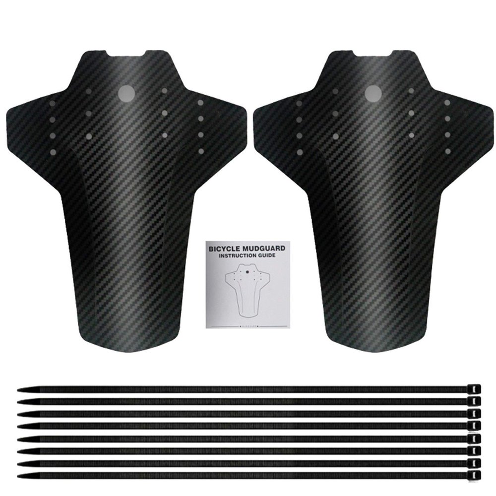 2pcs Bicycle Fenders Plastic Colorful Front/Rear Bike Mudguard MTB Bike Wings Mud Guard Cycling Accessories for Bicycle DaJiKan (Color : 2pcs NO Logo)