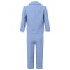 YONGHS Boys Classic Tuxedo Suit Toddler Kids 5Pcs Formal Outfit Blazer & Dress Shirt & Vest & Pants & Bow Tie Blue 3 Years view 2