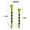 MAZEL Natural Wood/Bamboo Golf Tees 2 3/4 Inch & 3 1/4 Inch,Pack 50 or 120,Reduce Friction & Side Spin,More Stable Golf Tees (50 Pack(25 * 2-3/4"+25 * 3-1/4"),Green) view 3