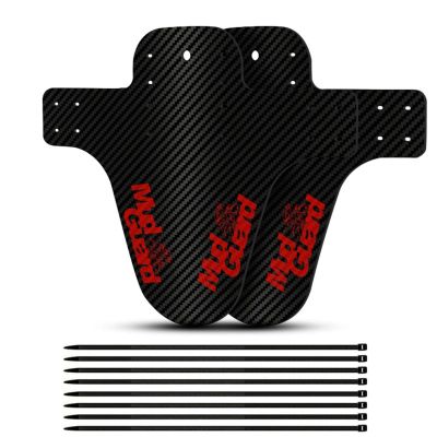 2pcs Bicycle Fenders Plastic Colorful Front/Rear Bike Mudguard MTB Bike Wings Mud Guard Cycling Accessories for Bicycle DaJiKan (Color : 2pcs Red)