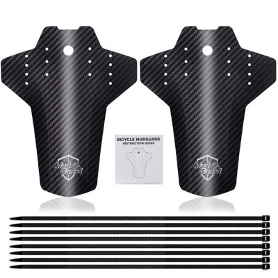2pcs Bicycle Fenders Plastic Colorful Front/Rear Bike Mudguard MTB Bike Wings Mud Guard Cycling Accessories for Bicycle DaJiKan (Color : 2pcs Silver)