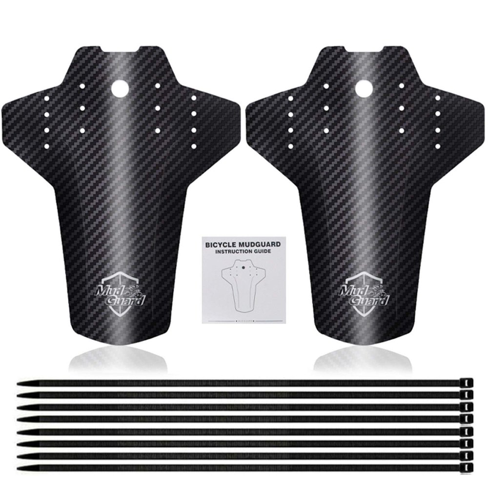 2pcs Bicycle Fenders Plastic Colorful Front/Rear Bike Mudguard MTB Bike Wings Mud Guard Cycling Accessories for Bicycle DaJiKan (Color : 2pcs Silver)