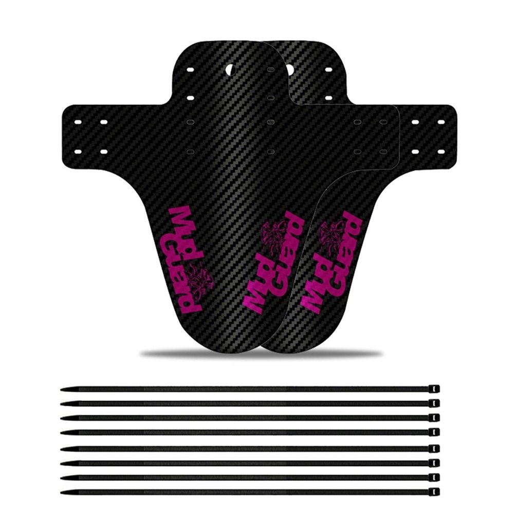 2pcs Bicycle Fenders Plastic Colorful Front/Rear Bike Mudguard MTB Bike Wings Mud Guard Cycling Accessories for Bicycle DaJiKan (Color : 2pcs Pink)
