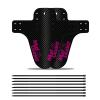 2pcs Bicycle Fenders Plastic Colorful Front/Rear Bike Mudguard MTB Bike Wings Mud Guard Cycling Accessories for Bicycle DaJiKan (Color : 2pcs Pink) view 1