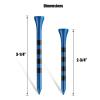 MAZEL Natural Wood/Bamboo Golf Tees 2 3/4 Inch & 3 1/4 Inch,Pack 50 or 120,Reduce Friction & Side Spin,More Stable Golf Tees (50 Pack (25 * 2-3/4"+25 * 3-1/4"),Blue) view 3