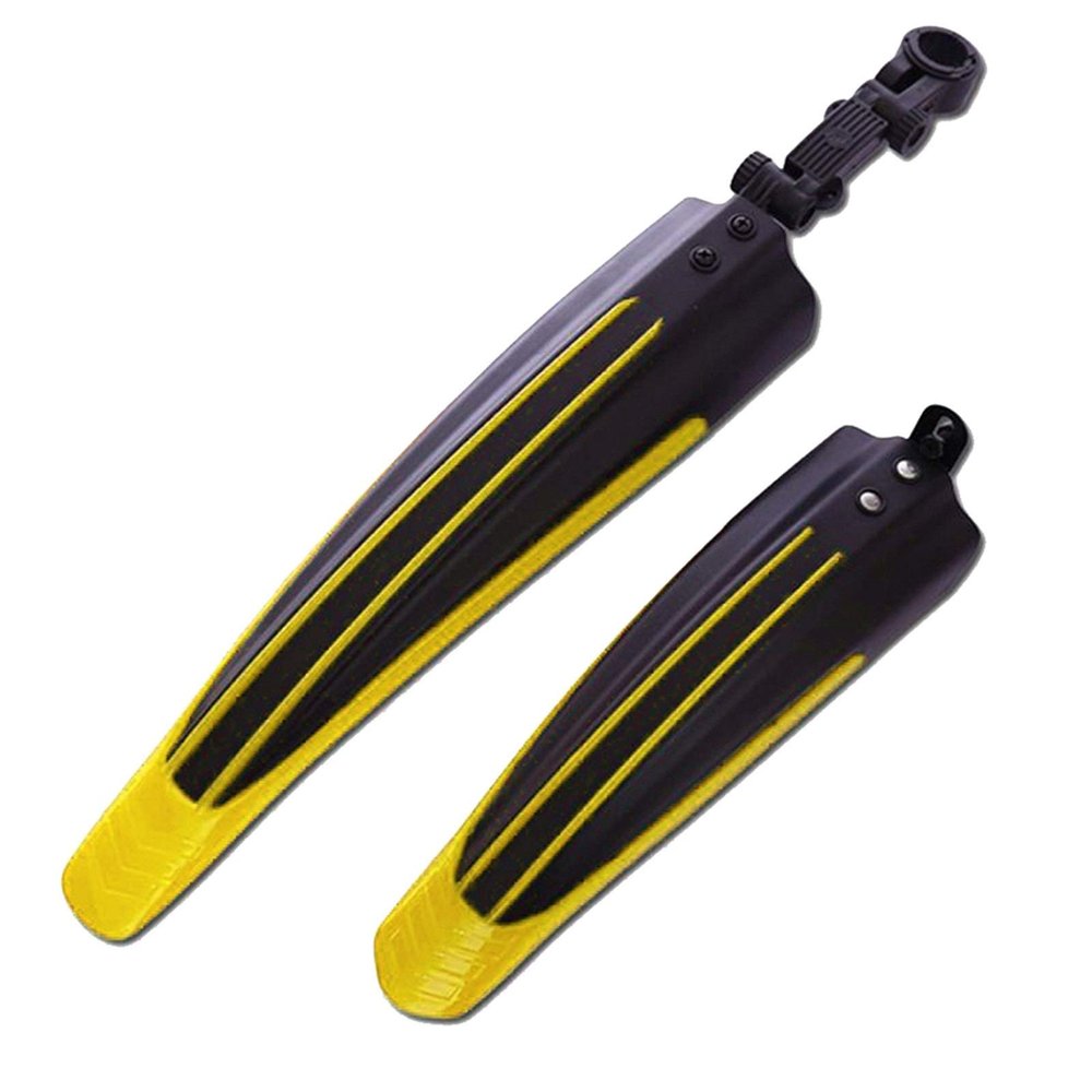 2 Pcs Bicycle Fenders Mountain Road Bike Mudguard Front Rear MTB Mud Guard Wings for Bicycle Accessories DaJiKan (Color : Yellow)