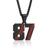 Aiyo Fashion Inspiration Baseball Jersey Number 0-99 Necklace - Stainless Steel Baseball Chain Pendant Necklace - Team Jewelry Gift for Boys & Girls view 1