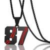 Aiyo Fashion Inspiration Baseball Jersey Number 0-99 Necklace - Stainless Steel Baseball Chain Pendant Necklace - Team Jewelry Gift for Boys & Girls view 2