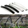 700C Road Bicycle Front Rear Fender Retro Bicycle Fixed Gear Bike Fender Bicycle Practical Parts Silver Black DaJiKan (Color : Black 1pair) view 2