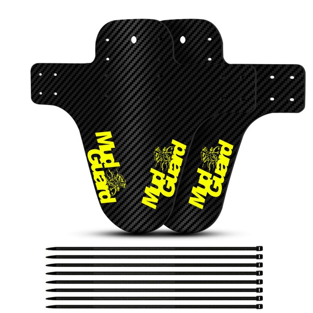 2pcs Bicycle Fenders Plastic Colorful Front/Rear Bike Mudguard MTB Bike Wings Mud Guard Cycling Accessories for Bicycle DaJiKan (Color : 2pcs Yellow)
