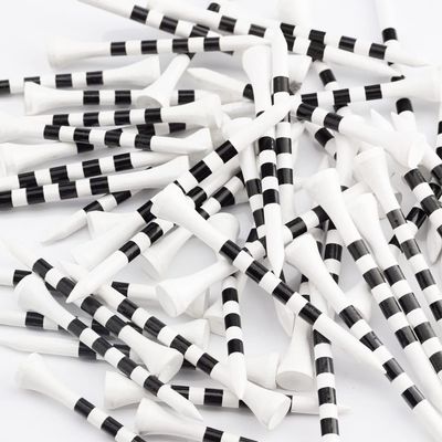 MAZEL Natural Wood/Bamboo Golf Tees 2 3/4 Inch & 3 1/4 Inch,Pack 50 or 120,Reduce Friction & Side Spin,More Stable Golf Tees (50 Pack(25 * 2-3/4"+25 * 3-1/4"),White)
