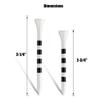 MAZEL Natural Wood/Bamboo Golf Tees 2 3/4 Inch & 3 1/4 Inch,Pack 50 or 120,Reduce Friction & Side Spin,More Stable Golf Tees (50 Pack(25 * 2-3/4"+25 * 3-1/4"),White) view 3