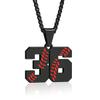 Aiyo Fashion Inspiration Baseball Necklaces Jersey Number 0-99 Necklace Stainless Steel Chain Pendant Team Jewelry Gift for Boys girls view 1