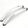 1 Pair Bike Front Rear Fenders Retro Bike 700C Road Bicycle Fender Bicycle Practical Parts Silver DaJiKan (Color : Silver F R 1pair) view 1