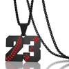 Aiyo Fashion Inspiration Baseball Jersey Number 0-99 Necklace - Stainless Steel Baseball Chain Pendant Necklace - Team Jewelry Gift for Boys & Girls view 2