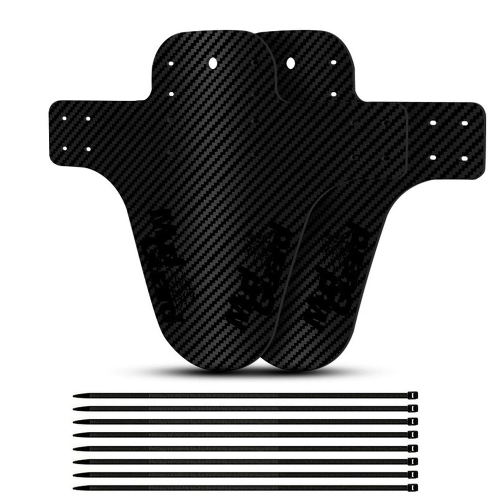 2pcs Bicycle Fenders Plastic Colorful Front/Rear Bike Mudguard MTB Bike Wings Mud Guard Cycling Accessories for Bicycle DaJiKan (Color : 2pcs Black)