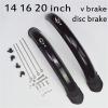 14 16 20 Inch Bicycle Mudguard V Brake Disc Brake Bike Fender Front and Rear Mud Guard Folding Bicycle Wing DaJiKan (Color : 14 inch disc Brake) view 3