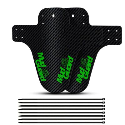 2pcs Bicycle Fenders Plastic Colorful Front/Rear Bike Mudguard MTB Bike Wings Mud Guard Cycling Accessories for Bicycle DaJiKan (Color : 2pcs Green)