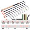 Feeder Fishing Rod Lengthened Handle 6 Sections Fishing Rod L M H Power Carbon Fiber Travel Rod Fishing Tackle DaJiKan (Color : Green 1) view 3
