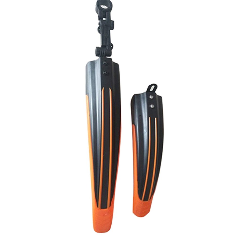 2 Pcs Bicycle Fenders Mountain Road Bike Mudguard Front Rear MTB Mud Guard Wings for Bicycle Accessories DaJiKan (Color : Orange)