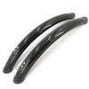 1 Pair Bike Front Rear Fenders Retro Bike 700C Road Bicycle Fender Bicycle Practical Parts Silver DaJiKan (Color : Black F R 1pair) view 1