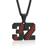Aiyo Fashion Inspiration Baseball Jersey Number 0-99 Necklace - Stainless Steel Baseball Chain Pendant Necklace - Team Jewelry Gift for Boys & Girls view 1
