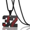 Aiyo Fashion Inspiration Baseball Jersey Number 0-99 Necklace - Stainless Steel Baseball Chain Pendant Necklace - Team Jewelry Gift for Boys & Girls view 2