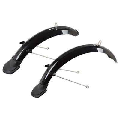 14 Inch 16 Inch 20 Inch Folding Bike Mud Guard Cycling Mudguard Front Rear Bicycle Fender Chrome Plastic BMX Bike Accessories DaJiKan (Color : 16 V Brake Black)