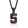 Aiyo Fashion Inspiration Baseball Jersey Number 0-99 Necklace - Stainless Steel Baseball Chain Pendant Necklace - Team Jewelry Gift for Boys & Girls view 1