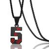 Aiyo Fashion Inspiration Baseball Jersey Number 0-99 Necklace - Stainless Steel Baseball Chain Pendant Necklace - Team Jewelry Gift for Boys & Girls view 2