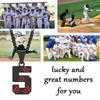 Aiyo Fashion Inspiration Baseball Jersey Number 0-99 Necklace - Stainless Steel Baseball Chain Pendant Necklace - Team Jewelry Gift for Boys & Girls view 3
