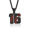 Aiyo Fashion Inspiration Baseball Jersey Number 0-99 Necklace - Stainless Steel Baseball Chain Pendant Necklace - Team Jewelry Gift for Boys & Girls view 1