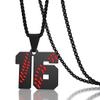 Aiyo Fashion Inspiration Baseball Jersey Number 0-99 Necklace - Stainless Steel Baseball Chain Pendant Necklace - Team Jewelry Gift for Boys & Girls view 2