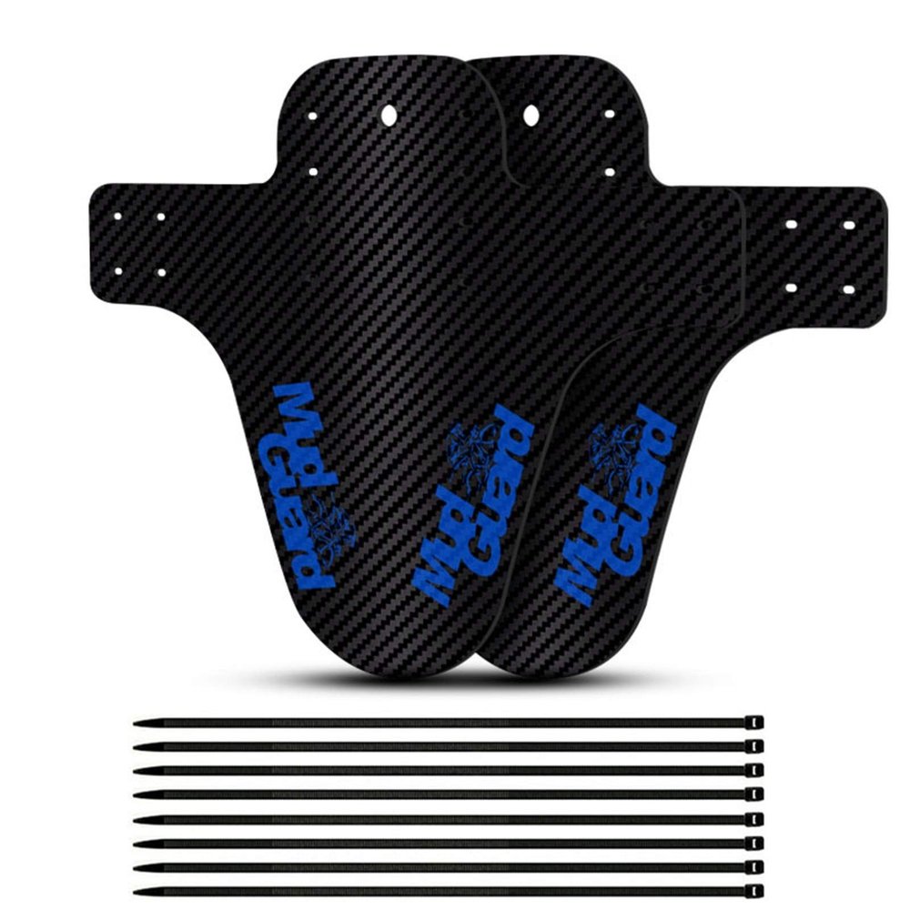2pcs Bicycle Fenders Plastic Colorful Front/Rear Bike Mudguard MTB Bike Wings Mud Guard Cycling Accessories for Bicycle DaJiKan (Color : 2pcs Blue)