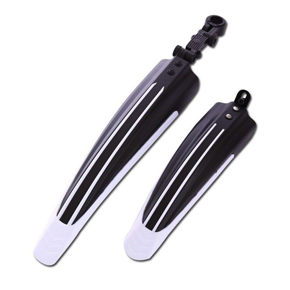 2 Pcs Bicycle Mudguard Mountain Bike Fenders Set Mudguards Bicycle Mudguard for Bicycle Front/Rear Fenders 6 Colors DaJiKan (Color : White Black)