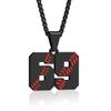 Aiyo Fashion Inspiration Baseball Jersey Number 0-99 Necklace - Stainless Steel Baseball Chain Pendant Necklace - Team Jewelry Gift for Boys & Girls view 1