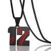 Aiyo Fashion Inspiration Baseball Jersey Number 0-99 Necklace - Stainless Steel Baseball Chain Pendant Necklace - Team Jewelry Gift for Boys & Girls view 2