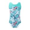 Yihuimin Kids Girls Digital Printed Cutout Back One Piece Gymnastics Leotard Ballet Dance Athletic Top Palm Leaves Green 4 Years view 2