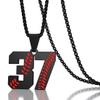 Aiyo Fashion Inspiration Baseball Jersey Number 0-99 Necklace - Stainless Steel Baseball Chain Pendant Necklace - Team Jewelry Gift for Boys & Girls view 2
